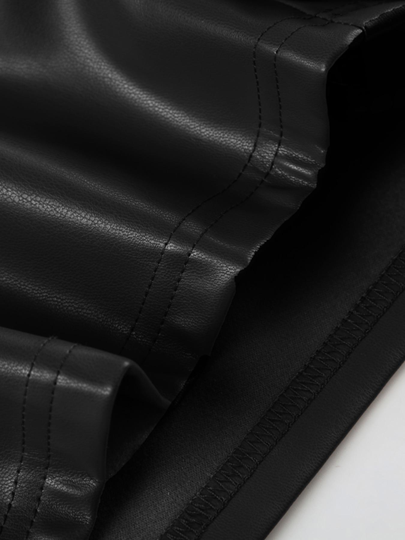 Women's PU Leather Shorts, Summer Trendy Low Waist Design, Fashionable Casual Wear for All Seasons, Stylish Basic Women's Clothing, Bottom, Womenswear