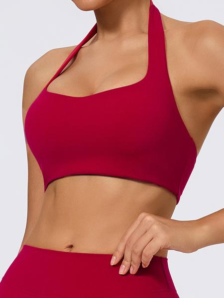 Women's Backless Breathable Sports Bra with Padding, Adjustable Straps, High Stretch, Ideal for Yoga & Outdoor Activities, All Seasons Wear