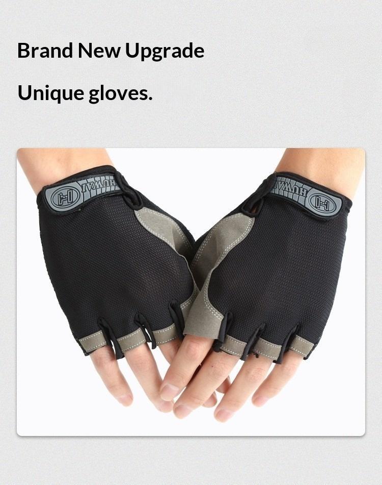 Unisex Fitness Gloves — Weightlifting Gloves with Superior Grip. Lightweight, Half-Finger Gloves for Summer Outdoor Sports and Cycling; Suitable for Weightlifting, Cycling, Training, Fitness, Rock Climbing, and Rowing