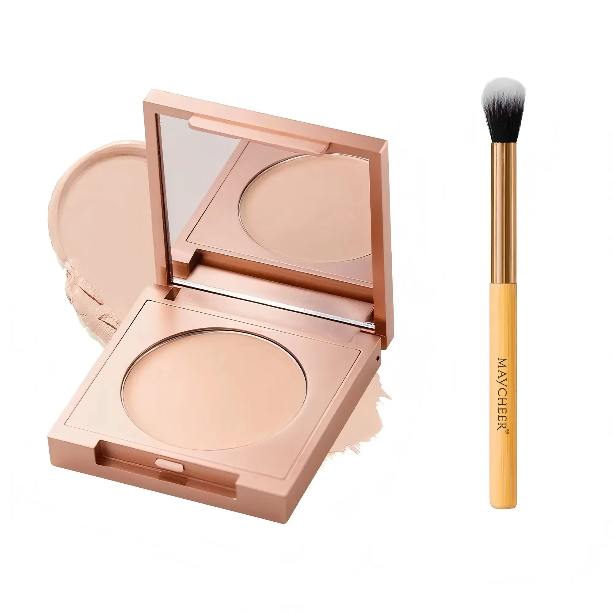 Colorful Clay CC Undereye Corrector Eye Cream with Brush, Under Eye Concealer, Facial Makeup, Perfect for Dark Circles, Under-Eye Coverage, Color Correction, Brighten Fatigue Eyes, Matte Makeup Finish