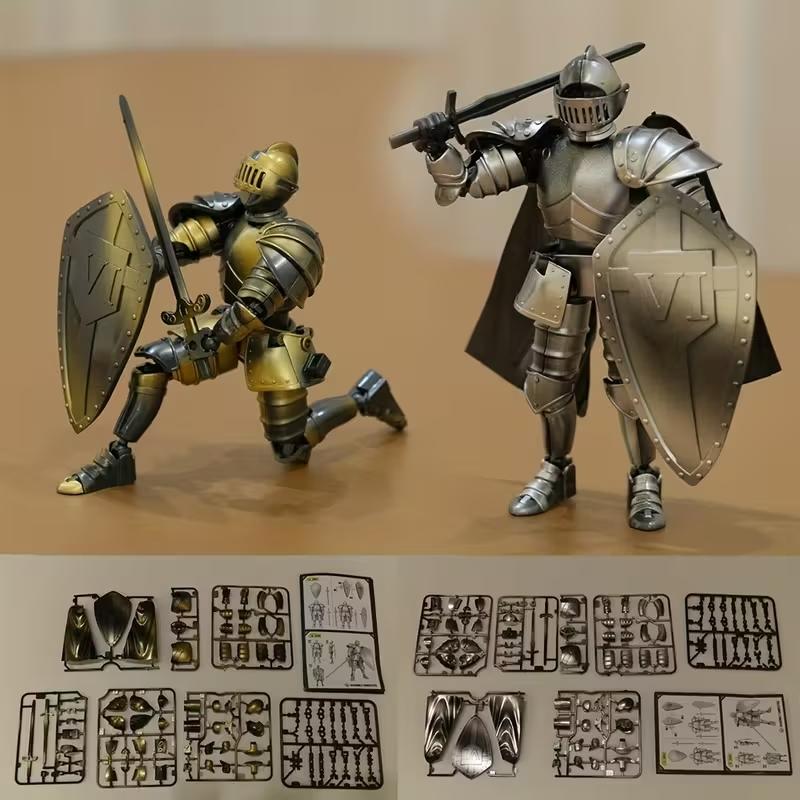 Ancient Roman Medieval Knight Warrior Multi-Jointed Assembling Toy Building Set, Boy Star Diaga Model DIY Educational Gift, Birthday Present