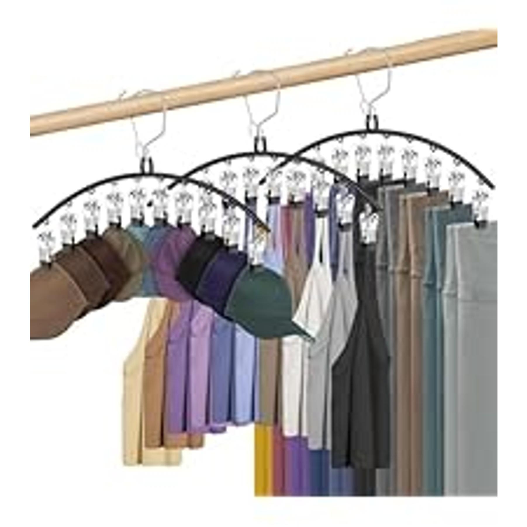 50 Pack Black Velvet Hangers Non Slip, Felt Pants Hangers Thin Space Saving Clothes Hanger Flocked Strong Durable Ganchos para Colgar Ropa with 360°Swivel Hook for Pants Jeans Shorts Skirts Tank Top