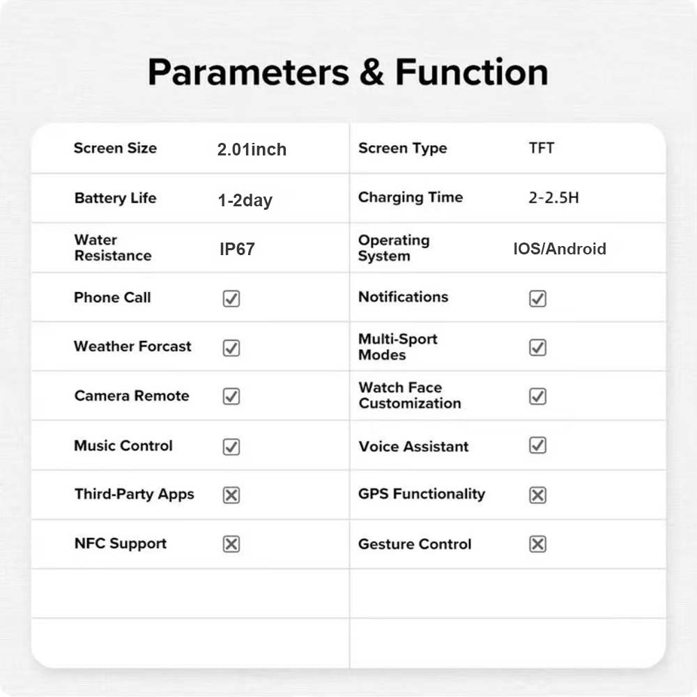 2026 New Business Multifunctional Smart Watch With LED Light Wireless calling /Dial Multi-Sport Modes Call & Message Alerts Custom Wallpaper Compatible With iOS/android