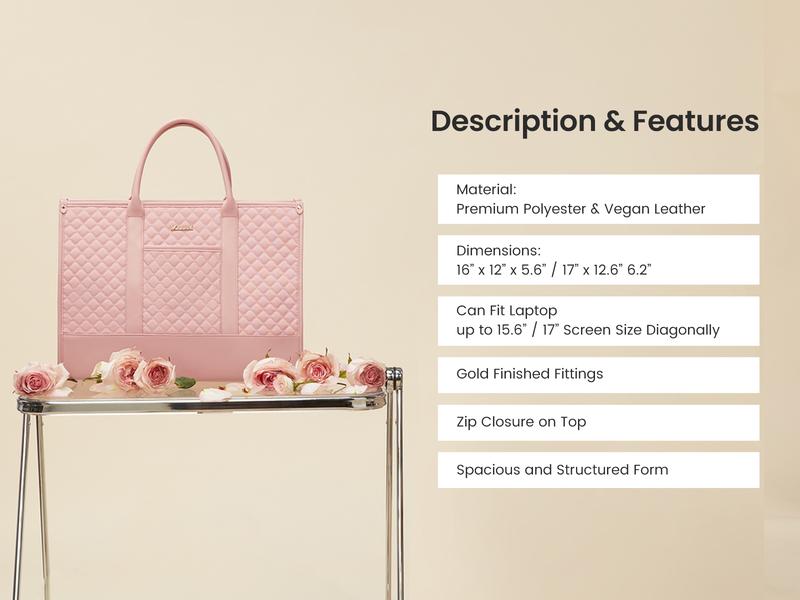 LOVEVOOK Laptop Tote Bags for Women,15.6-17.3 inch Laptop Work Bags with Clutch Purse,Shoulder Bag with Adjustable Straps & 2 Cup Holders, Womens Briefcase for Travel, Teacher, Doctor, Nurse and Chic Woman,TikTokShopStockUp