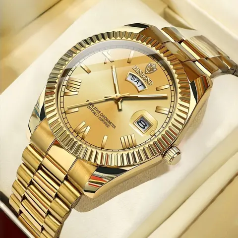 Luxury Men's Watch, Stainless Steel Case, Quartz Movement, Waterproof, Business Dress Watch, Quartz Analog Watch, Perfect Gift