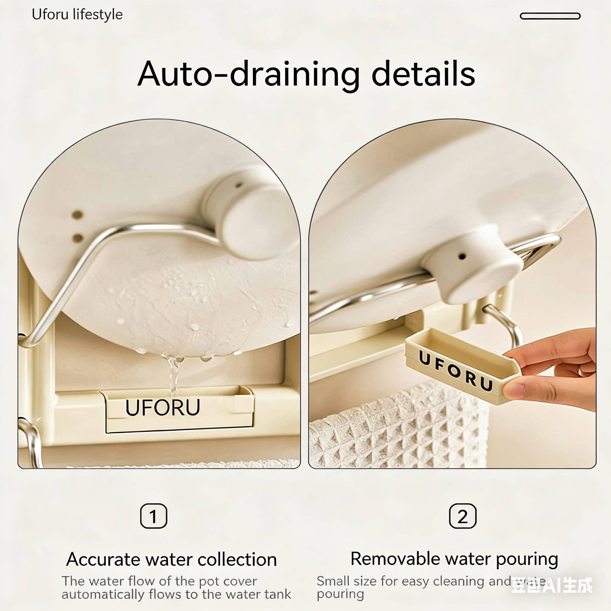 Aluminum Alloy Kitchen Wall Mounted Storage Rack, Multi-Functional No Drilling Pot Lid Holder, Cutting Board Towel Organizer