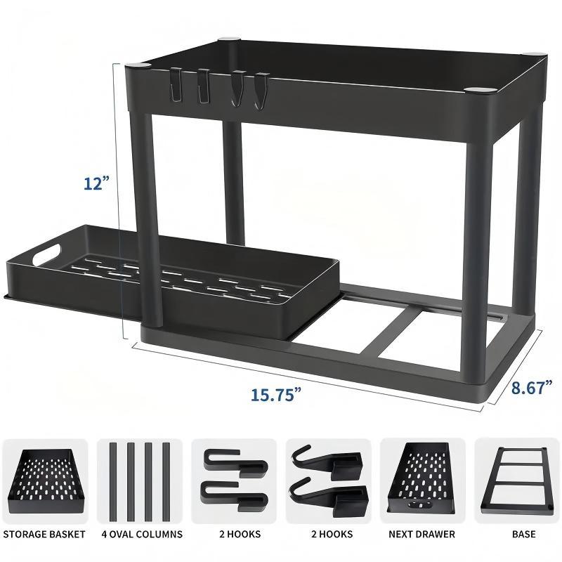 Multi-Purpose Pull-Out Storage Organizers, Under Sink/Cabinet Organizers and Storage for Bathroom & Kitchen