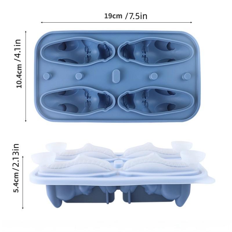 Dinosaur Ice Cube Tray, Silicone Ice Trays for Freezer, Easy Release BPA Free Mold with Lid, Perfect for Oxo Whiskey Cocktail Drinks