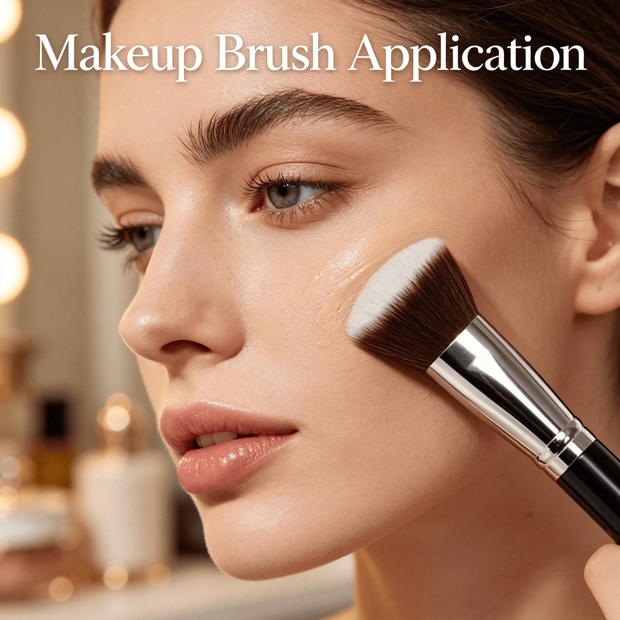 Flat Top Foundation Brush, Soft Synthetic Hair, Flawless Face Makeup, Concealer Bb Cream Brush, Perfect for Smooth Application
