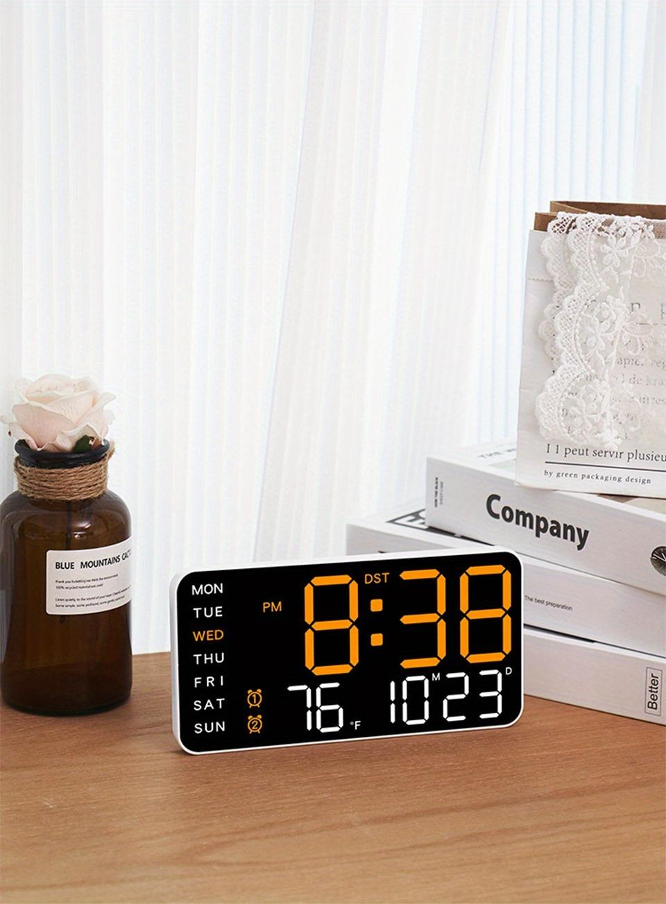 Large Digital Wall Clock with LED Display, Led Alarm Clock, Date & Temperature Timer, Ideal Gift for the Elderly, Living Room & Bedroom Decor, Creative Decorative Clock, Led Wall Clocks Large Digital Wall Clock with LED Display, Led Alarm Clock, Date & Temperature Timer, Ideal Gift for the Elderly, Living Room & Bedroom Decor, Creative Decorative Clock, Led Wall Clocks