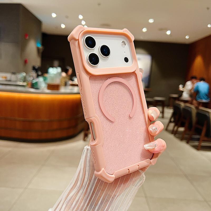 Transparent Magsafe Magnetic Corner Protection Protective Shockproof Phone Case, Compatible with iPhone 17 Pro Max 17 Air 16 15 14 13 12 11, Casing