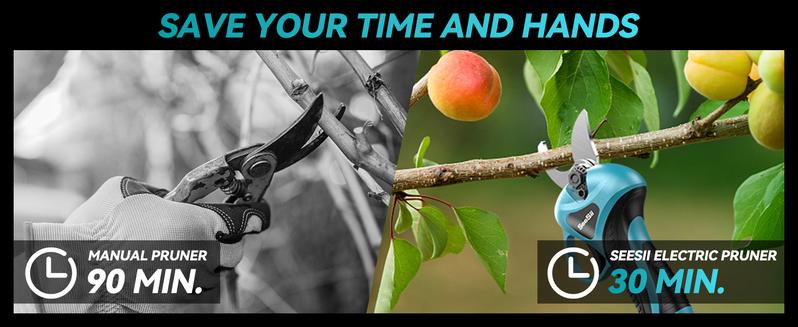 SeeSii 2-in-1 Cordless Electric Pruning Shears with Pole, 15Ft Reach, 1.2" Cutting Diameter, 21V 2x 4000mAh Batteries, Battery Powered Tree Pruner with Brushless Motor for Efficient Branch Trimming PS100 #TikTokShopBlackFriday SeeSii 2-in-1 Cordless Electric Pruning Shears with Pole, 15Ft Reach, 1.2" Cutting Diameter, 21V 2x 4000mAh Batteries, Battery Powered Tree Pruner with Brushless Motor for Efficient Branch Trimming PS100 #TikTokShopBlackFriday