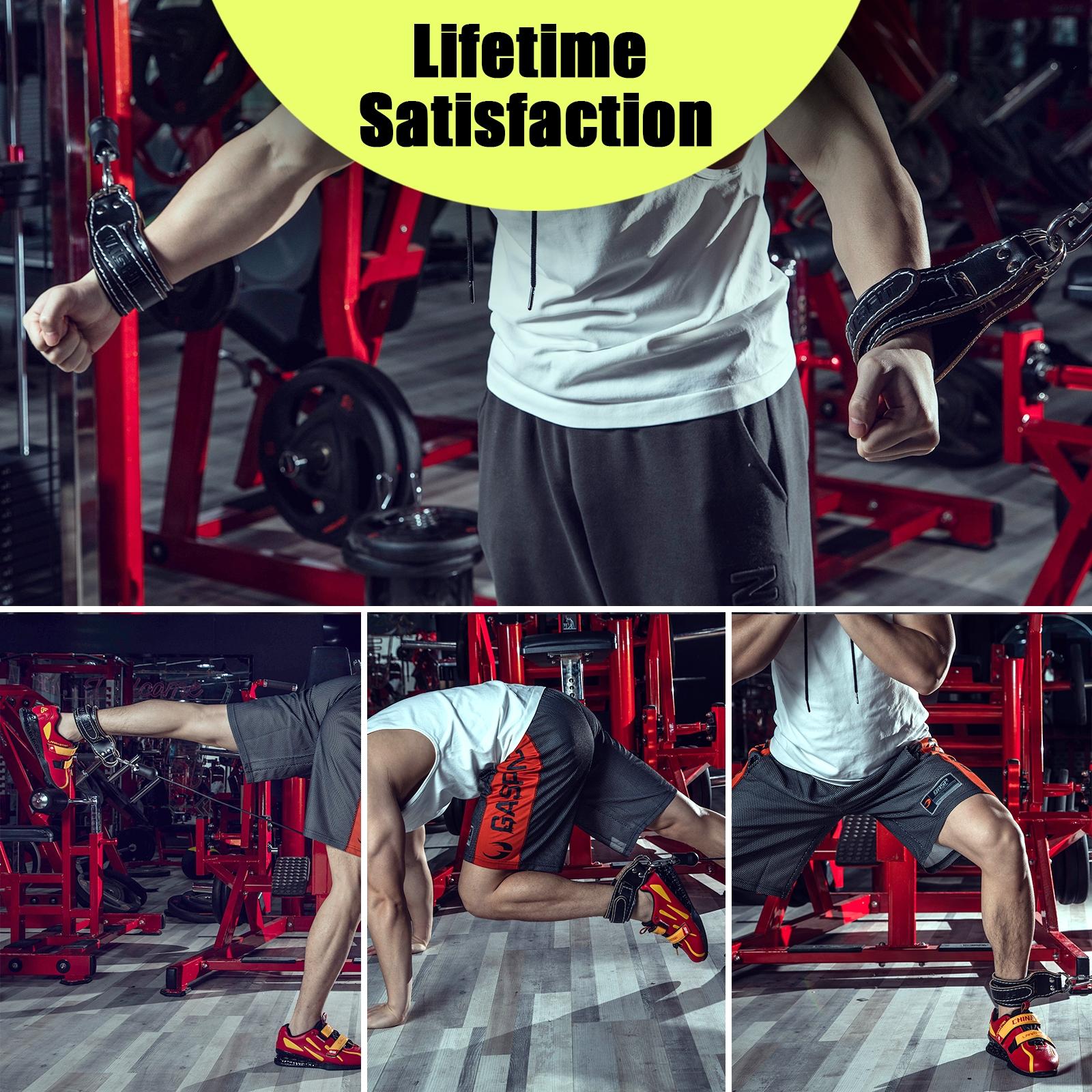 Ankle Straps for Fitness Equipment, Pair of Ankle Braces for Leg Exercises, Ideal for Kickboxing, Butt Training, Stretching, Bicep Curls