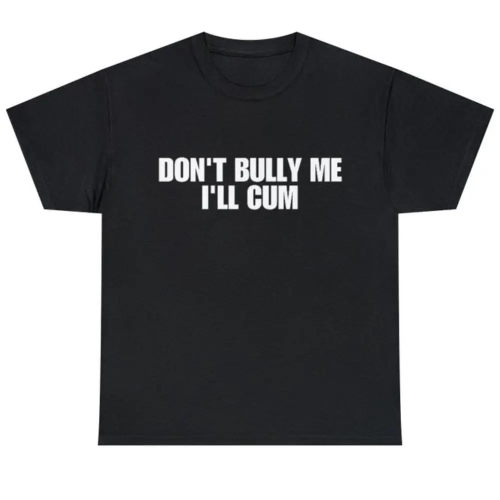 Mens Classic Seamless Short-Sleeve Crewneck T-Shirt - Funny Sarcastic Meme Top, Soft Natural Cotton Alternative Menswear, Anti-Bullying Casual Streetwear for Men