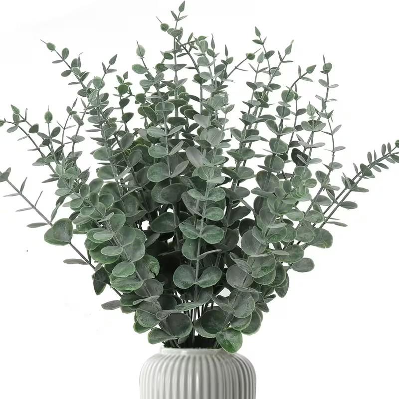 40 Pcs Artificial Eucalyptus Stems, UV Resistant Faux Greenery for Wedding Bouquets, Home Decor, Garden, and Floral Arrangements