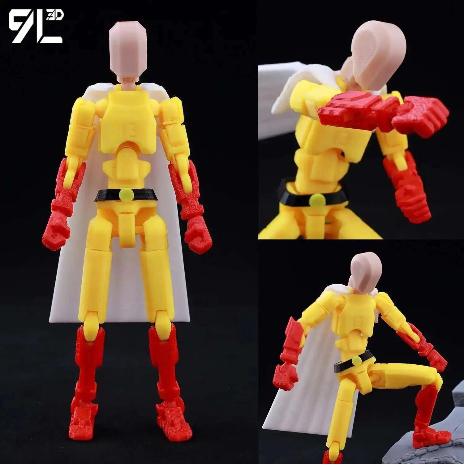 9L3D Printed Lucky Dummy 13 One-Punch Man 3D Action Figure, Multi-Jointed Poseable Anime Model, Collectible Gift for Fans