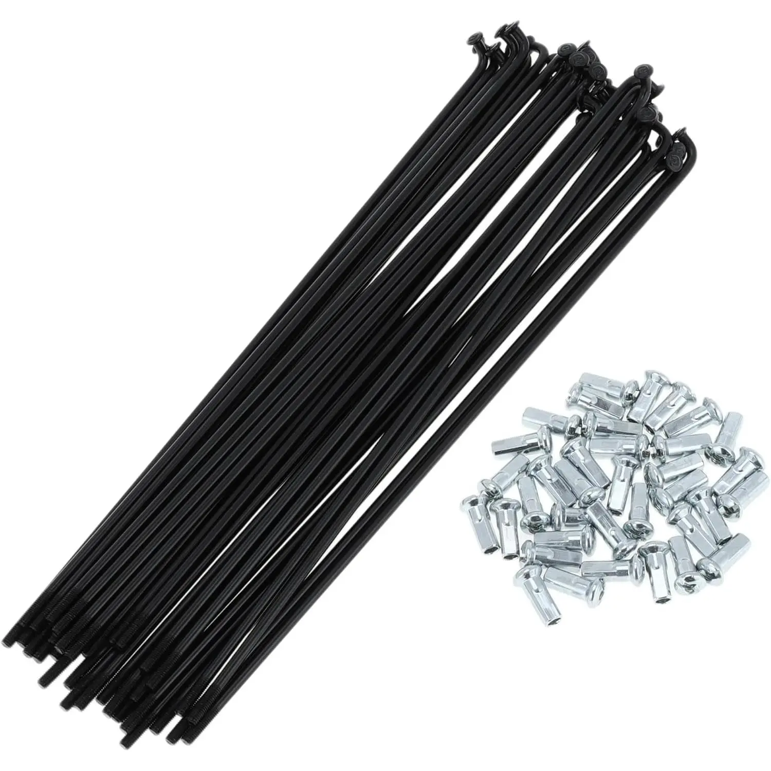 Bicycle Wheel Spokes 12G 200mm Carbon Steel Black 1 Set