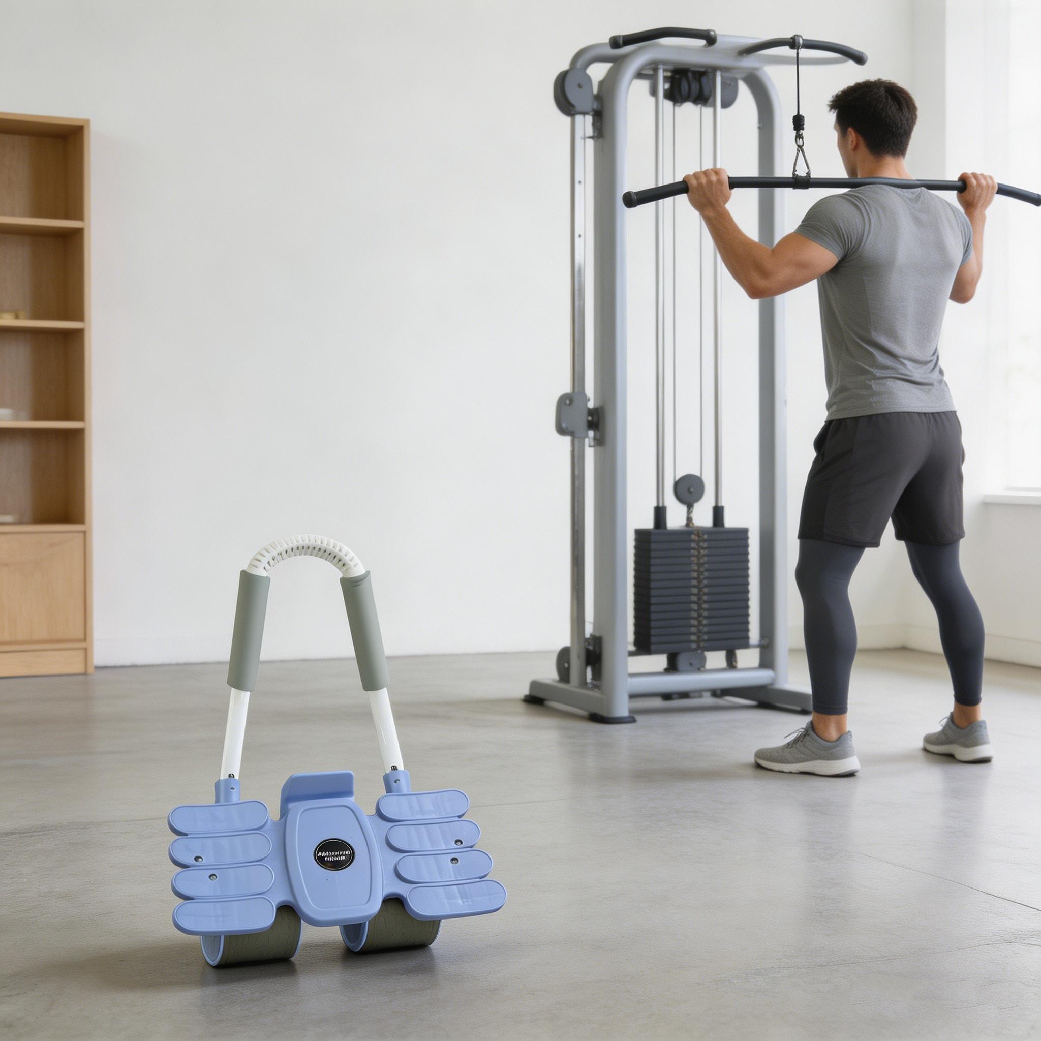 Ab Roller Wheel with Elbow Support – Automatic Rebound Abdominal Trainer, upgraded base and thickened frame, core fitness equipment for both men and women, suitable for abdominal training, stability training and rebound workouts in home gyms.