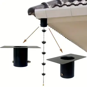 Rust-Resistant Outdoor Rain Chain Adapters, Decorative Drainage Additions for Downspouts, Durable and Aesthetic Garden Accessories