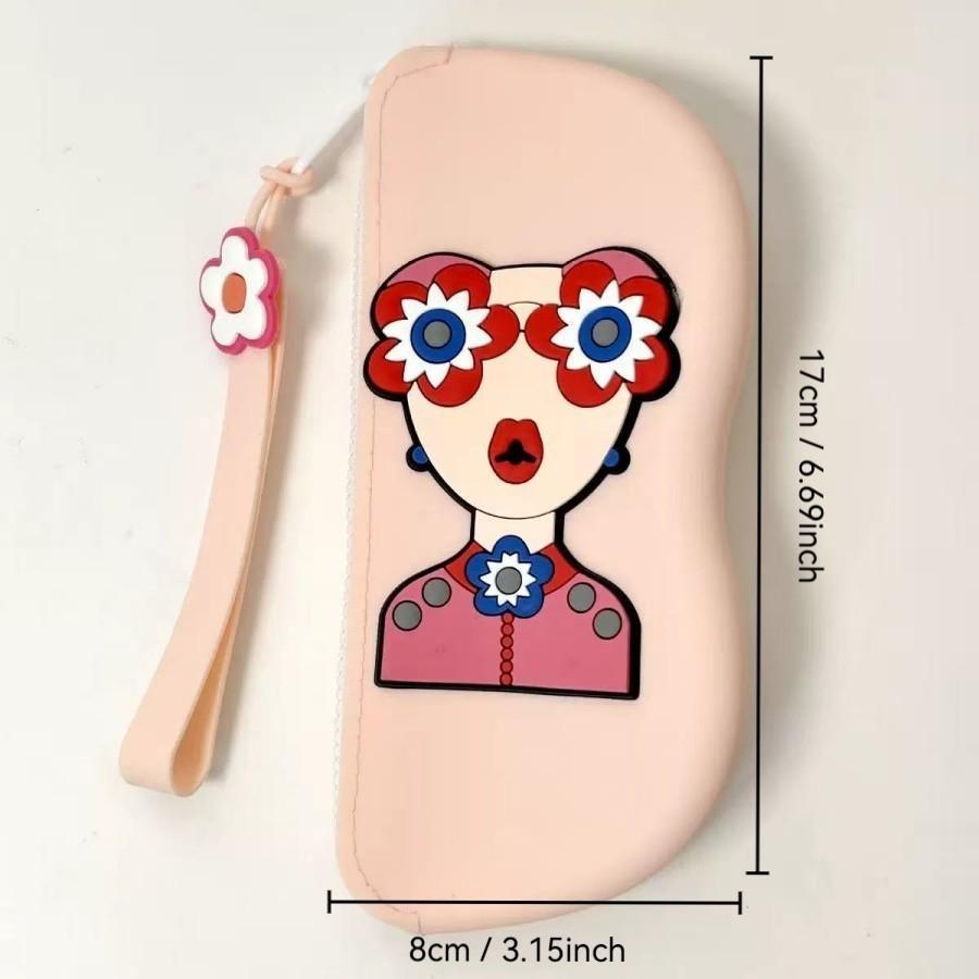 Silicone Anti-Drop Sunglasses Case, Portable Eyewear Storage Bag, Sun Glasses Organizer, Silicone Lens Protector, Travel-Friendly Design