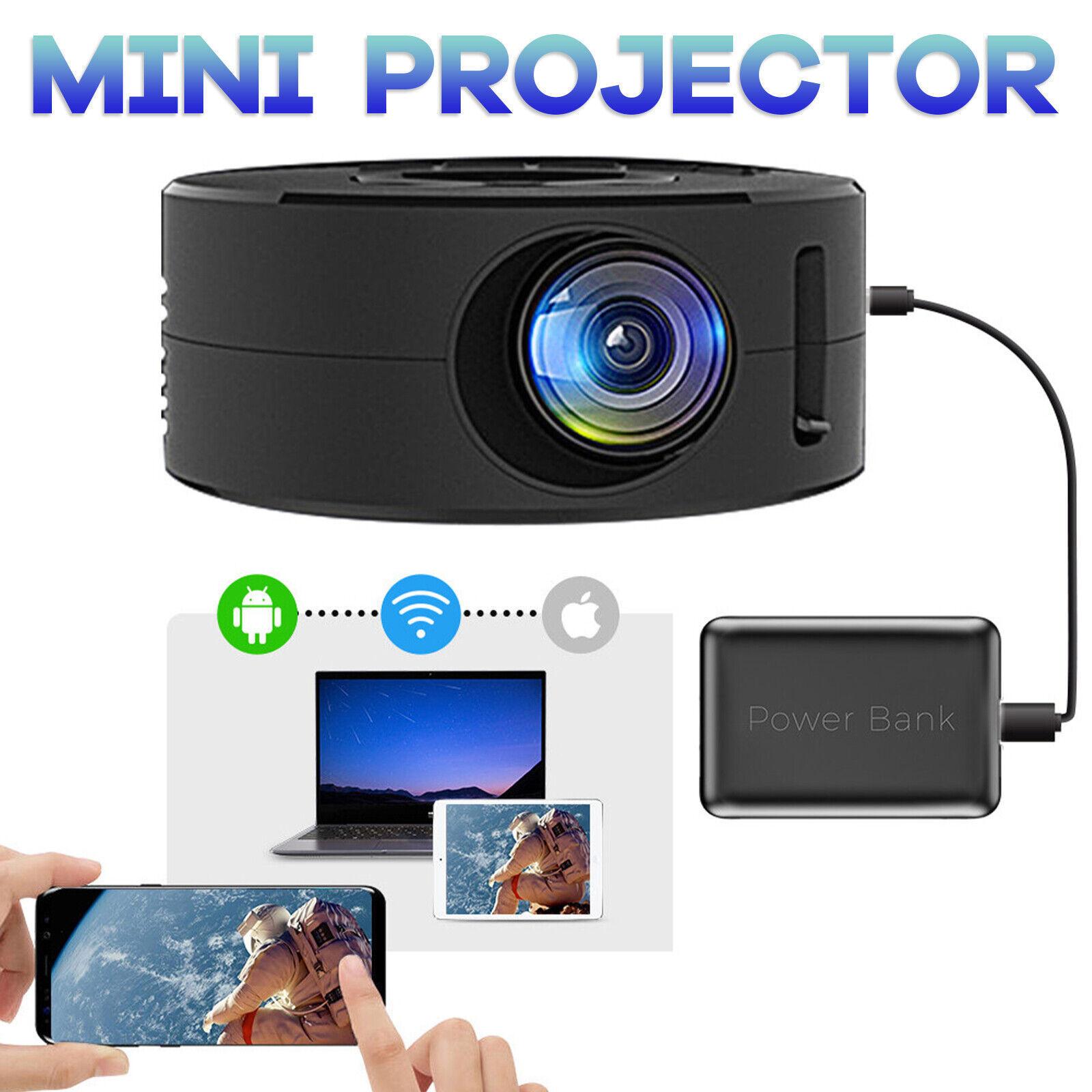 Mini Pocket Wired Electronic Projector with Audio, 240p Resolution, Mobile Screen Mirroring for iPhone/Android, Built-in Speaker, Buttons, Remote, 60-Inch Display, USB-Powered Portable Home Cinema for Kids