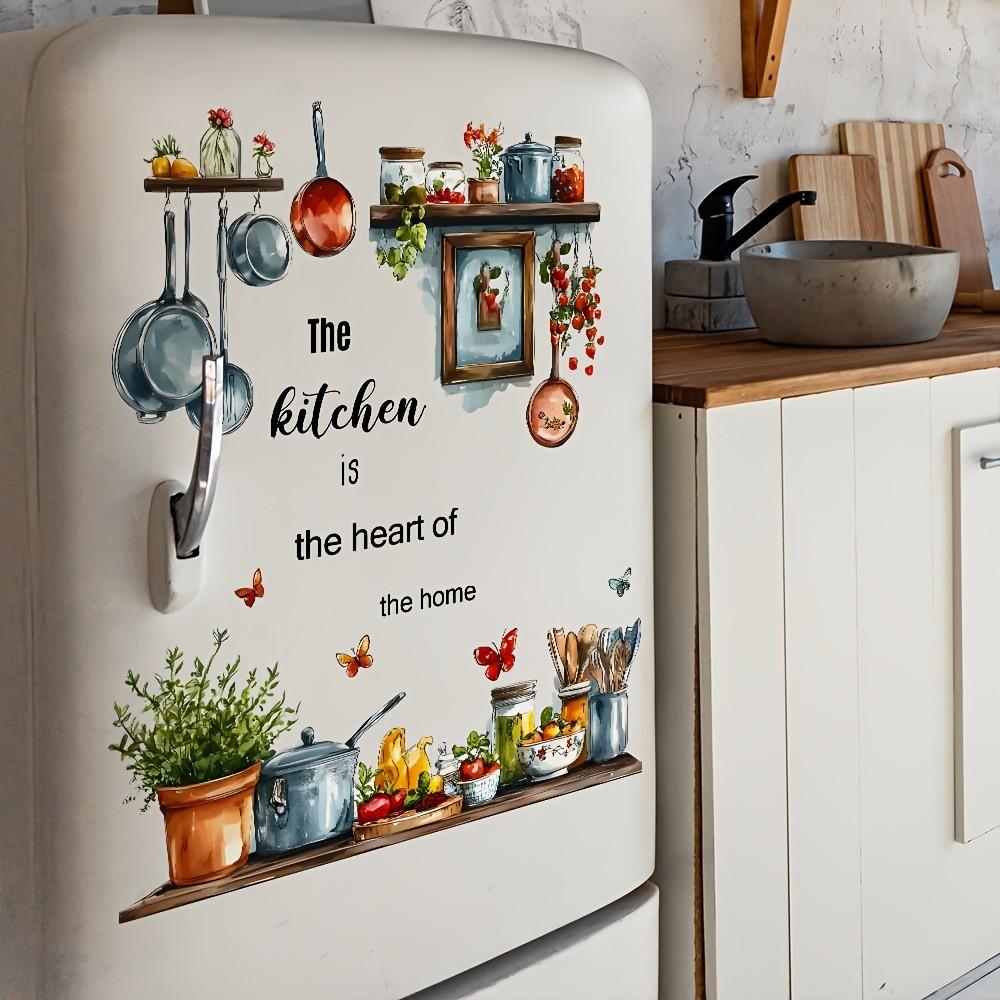 Kitchen Utensil English Slogan Wall Sticker, Decorative Sticker, Restaurant Home Decor, Easy to Apply, Durable Material, Perfect for Kitchen & Dining Areas