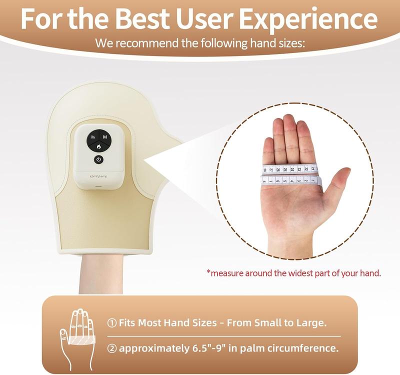 Hand Massager with Heat and Compression, Portable Heated Glove, Rechargeable Cordless Wrist Massager for Arthritis, Carpal Tunnel Relief