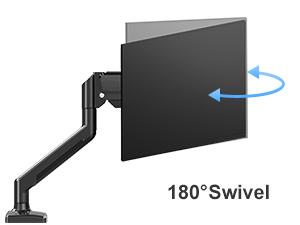 Full Motion Single Monitor Desk Mount for 13"-32" Screens | VESA 75x75 / 100x100