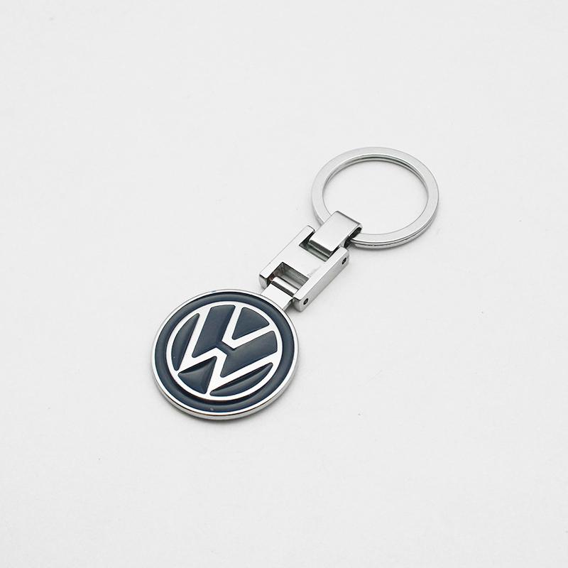 1PCS Volkswagen Keychain Key Ring & Key Case GTI Style Leather Metal Key Chain For VW Golf Polo Passat Tiguan Lavida Bora Auto Accessories Gift