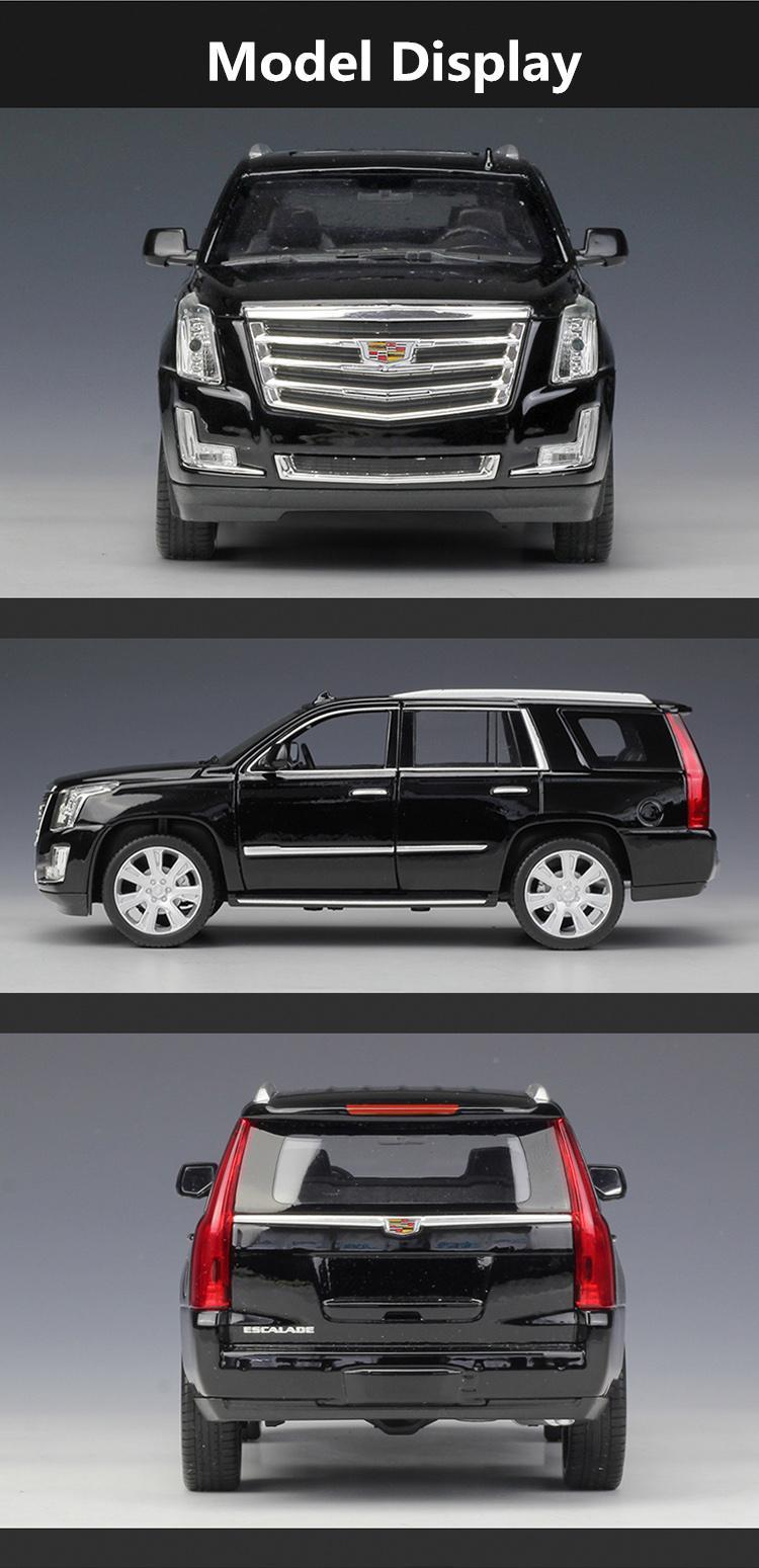Welly 1/27 Cadillac Escalade SUV Alloy Car Model Diecast Metal Off-road Vehicles Car Model High Simulation Collection Kids Gifts