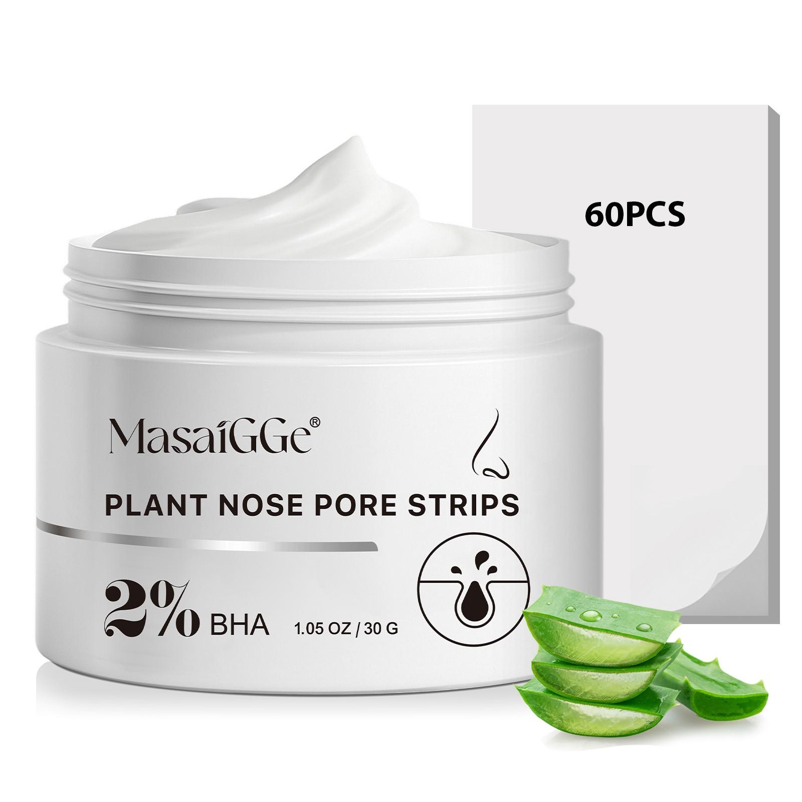 MasaiGGe Plant Nose Pore Strips,Nasal skin cleansing mask, deeply cleanses the skin, making the nose look cleaner. Suitable for all skin types.