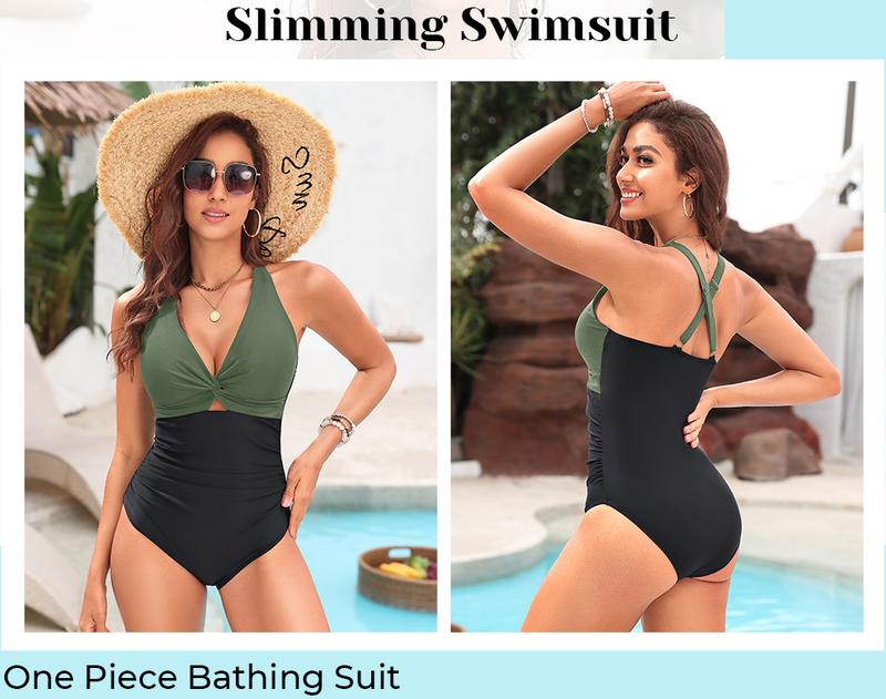 Aqua Eve Women One Piece Swimsuit - Tummy Control Push Up Bathing Suit Cut Out Swimwear Aqua Eve Women One Piece Swimsuit - Tummy Control Push Up Bathing Suit Cut Out Swimwear