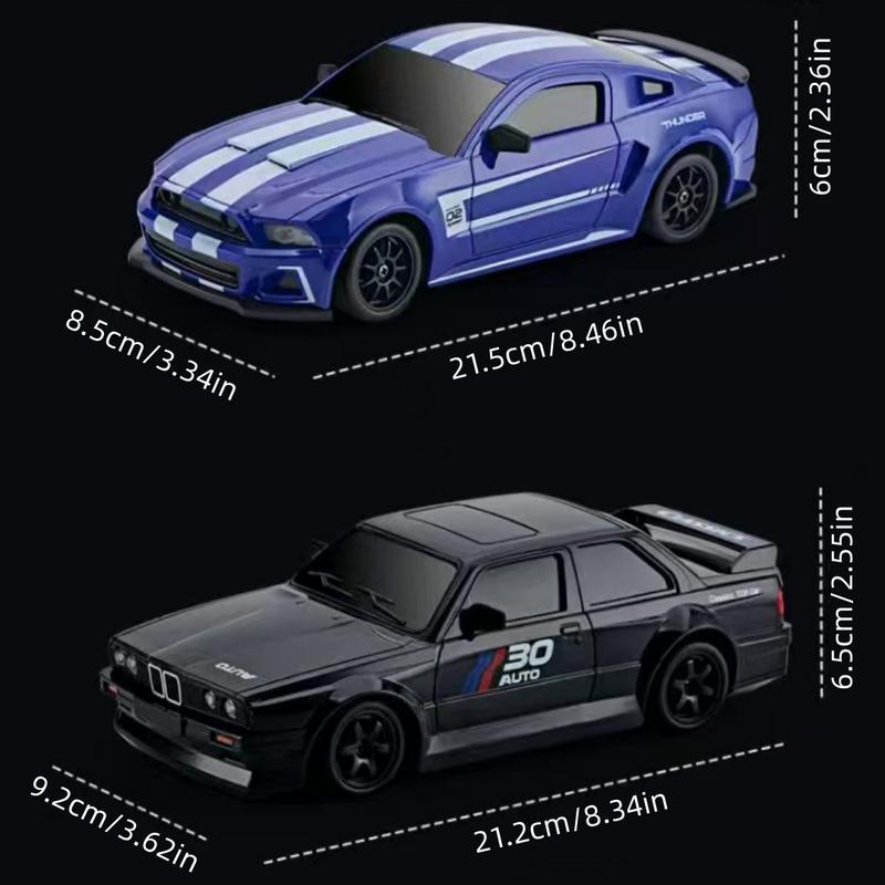 1:24 Scale Remote Control Drift Car - 2.4GHz 4WD RC Drift Car with LED Lights & Tires - Remote Control Racing Car, Perfect Birthday Gift for Kids