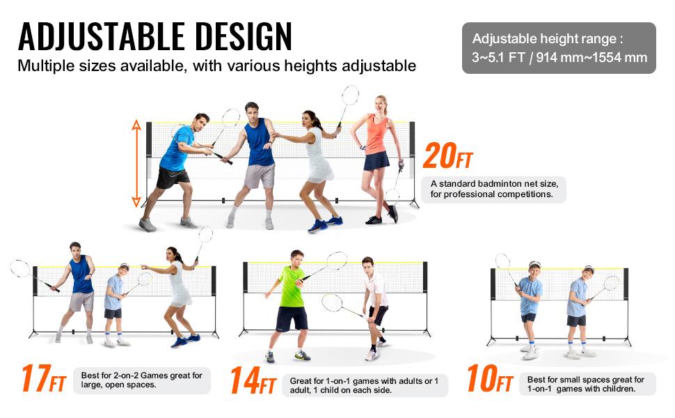 fathersdaygift VEVOR Badminton Net, Height Adjustable Volleyball Net, 10ft Wide Foldable Pickleball Net, Portable Easy Setup Tennis Net Set with Poles, Stand and Carry Bag, for Kids Backyard Game Indoor Outdoor Use fathersdaygift VEVOR Badminton Net, Height Adjustable Volleyball Net, 10ft Wide Foldable Pickleball Net, Portable Easy Setup Tennis Net Set with Poles, Stand and Carry Bag, for Kids Backyard Game Indoor Outdoor Use