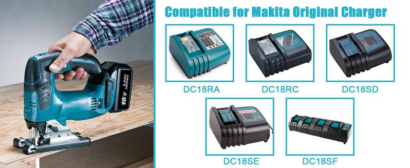 18V Batteries Fit for Makita 18volt Cordless Power Tools with 6000 mAh High Capacity,BL1860B BL1820B BL1830B BL1840B BL1850B LXT-400 chainsaw