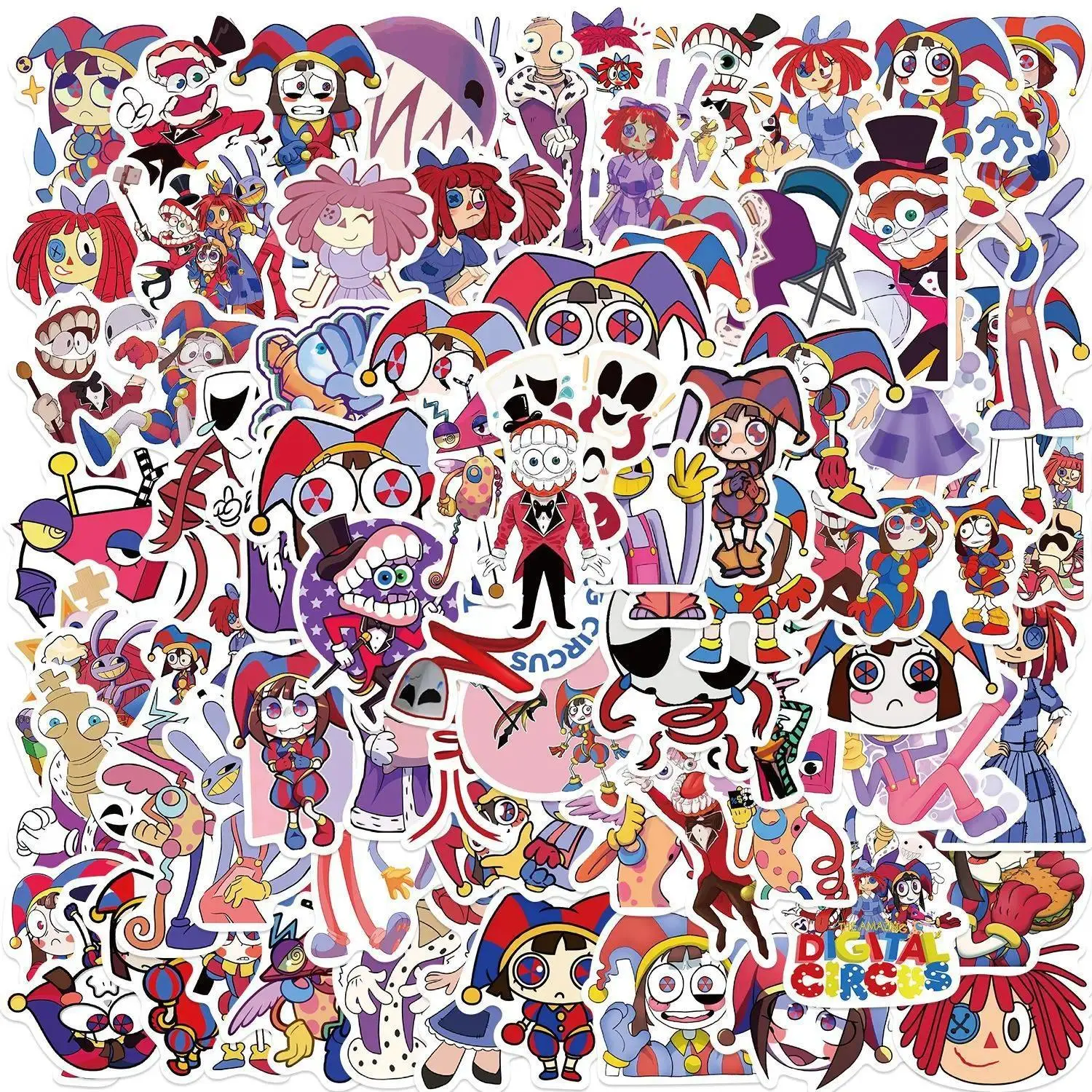 2026 New hot item 10style Cute The Amazing Digital Circus Stickers Kawaii Cartoon Decals Laptop Motorcycle Suitcase Notebook Waterproof Sticker