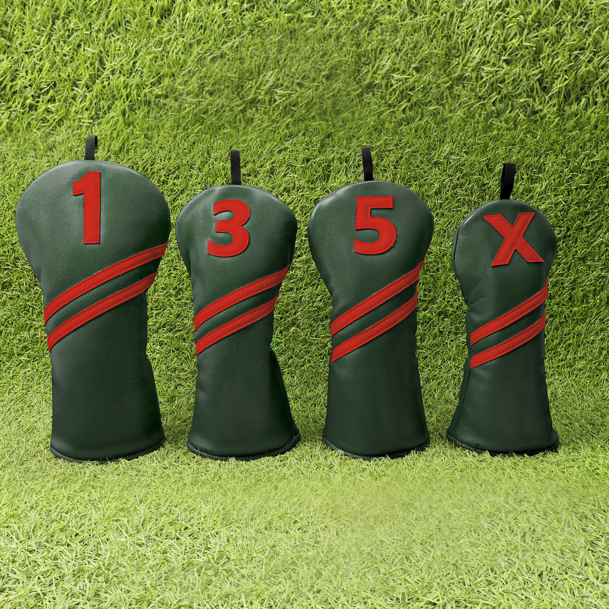 1 golf club cover,Simple classic striped design,suitable for drivers, fairway and hybrids,available in 5 colors