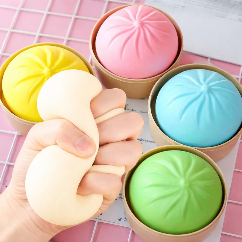Stress Relief Toy Colorful Dumpling Decompression Ball, Sensory Stress Relief Toy, Squeezeable Doughball, Hand Pressure Reliever, Stress Relief Gadgets