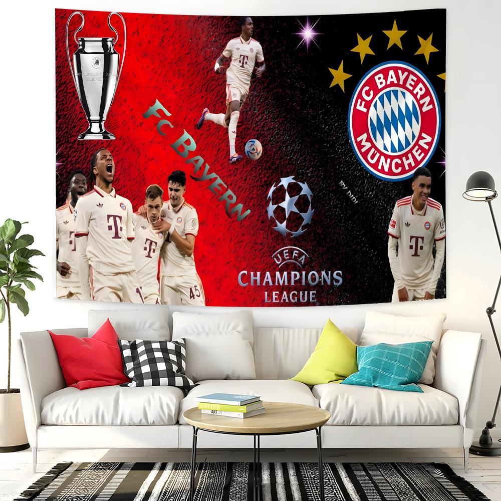 German Bundesliga FC B-Bayern München star Tapestry Background Hanging Cloth Bedroom Room Decor Aesthetic Tapestry Wall Party