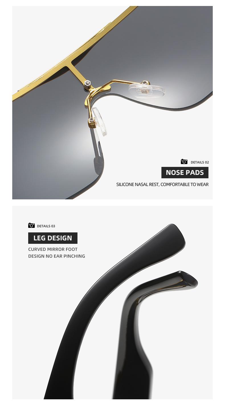 Trendy Y2K Punk Frameless Sport Sunglasses for Women Men UV400 Protection Rimless Shades for Rave Festival Cycling Running Outdoor Daily Wear