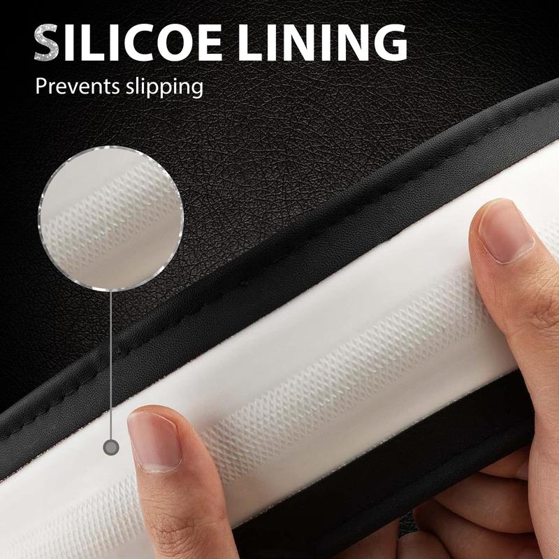 CAR PASS 7pcs Bling Car Accessories for Women,Sparkly Rhinestone Diamond Steering Wheel Cover,Belt Cushion,Glitter Shift Knob Cover,Cup Holder Coaster