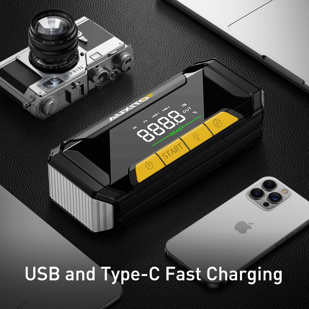 AUXITO Jump Starter 8000A Peak Jump Box(All Gas,up to 10.0L Diesel Engine) 12V Car Portable Battery Jump Starter ,Auto Battery Booster Pack,with 3-Mode Flashlight AUXITO Jump Starter 8000A Peak Jump Box(All Gas,up to 10.0L Diesel Engine) 12V Car Portable Battery Jump Starter ,Auto Battery Booster Pack,with 3-Mode Flashlight