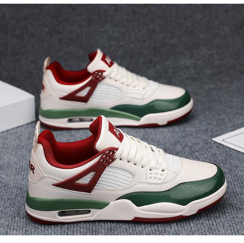 Breathable Leather Mesh Sport Shoes, Shock Absorption, Anti-Slip Sole, Unisex Basketball Shoes, Outdoor & Skateboarding Shoes Breathable Leather Mesh Sport Shoes, Shock Absorption, Anti-Slip Sole, Unisex Basketball Shoes, Outdoor & Skateboarding Shoes