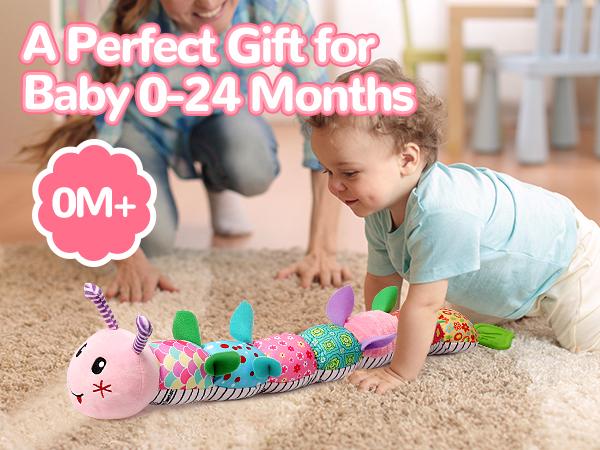 Newborn Baby Girl Gift Toys,Infant Tummy Time Toys,Musical Stuffed Animal with Multi-Sensory Crinkle, Rattle and Textures,Baby Boy Girl Gifts,Pink Cute Play Newborn Baby Girl Gift Toys,Infant Tummy Time Toys,Musical Stuffed Animal with Multi-Sensory Crinkle, Rattle and Textures,Baby Boy Girl Gifts,Pink Cute Play