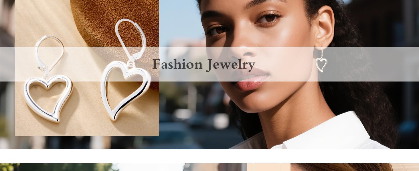 Silver Heart Earrings for Women 14K Gold Plated Openwork Love Heart Dangle Earrings Drop Hypoallergenic Leverback Huggie Hoop Earing for Women Trendy