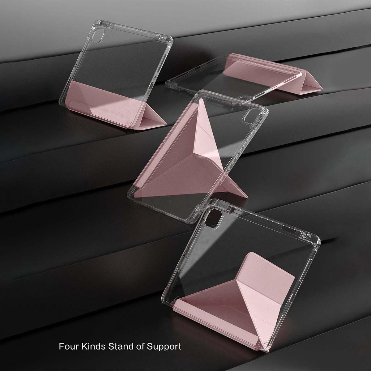 1pc Transparent Borders Acrylic Y-Fold Flat Stand Protective Case for iPad 11(A16 2025) Multi-Angle Kickstand With Pencil Slot, Scratch & Bend Resistance Acrylic Back Cover,for iPad Air 11-inch (M3) 2025Magnetic Auto Sleep/Wake, Simplistic/Casual/Classic