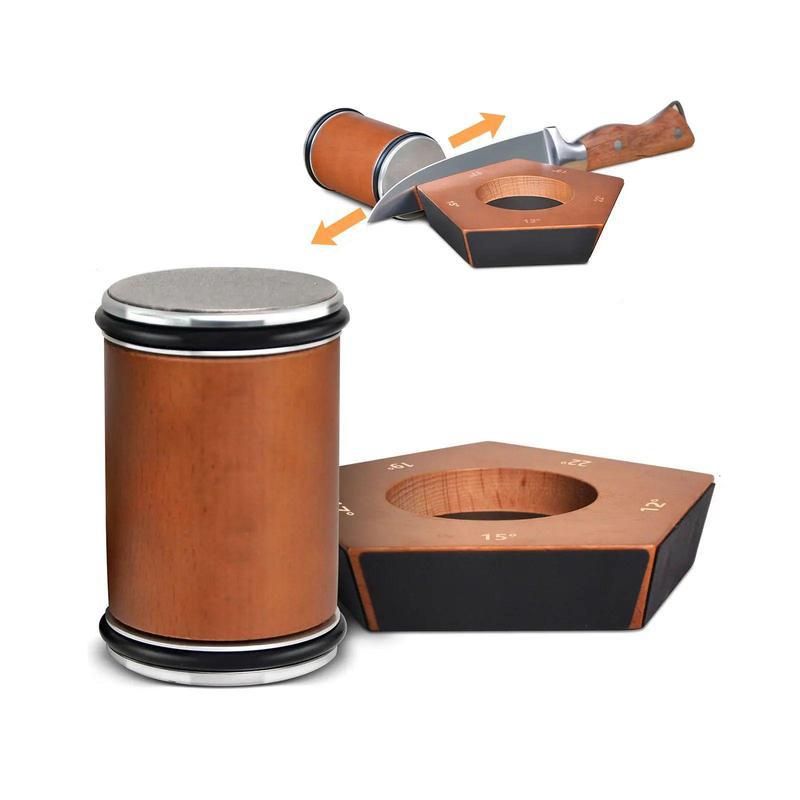 Rolling Knife Sharpener - 5 ANGLED BASE - Knife Sharpening Kit, Diamond & Magnetic Tech, Precision Engineering. Chef-Grade Knives at Home with this Knife Sharpener Tool.