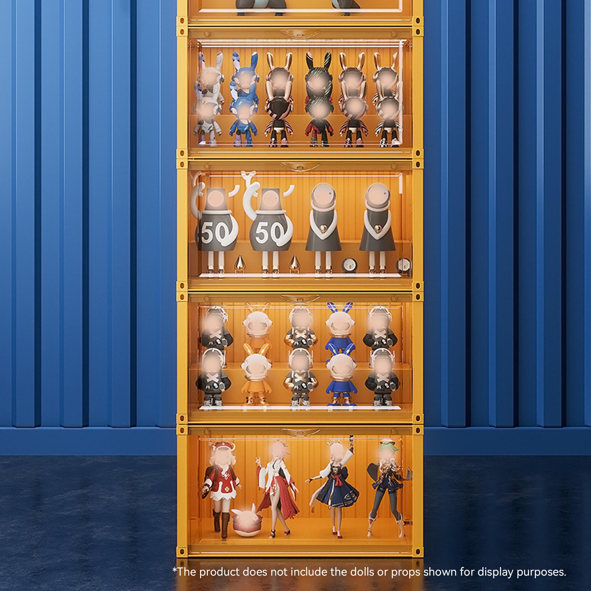 Handmade Doll Storage Display Box, Small Stackable Combination, Container Style, Step Module, Suitable for Plush Hanging Figures