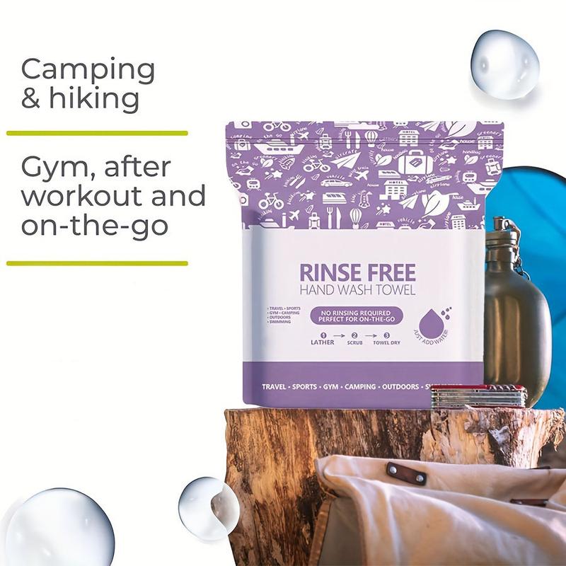 3PACKS Disposable no-rinse shower wipes，Bath Towel with built-in body wash, all-in-one shower towels. Simply wet, rub to lather, and wipe off the foam—no rinsing required. Quickly cleanse your body anytime, anywhere,30*30cm(11.8*11.8in)