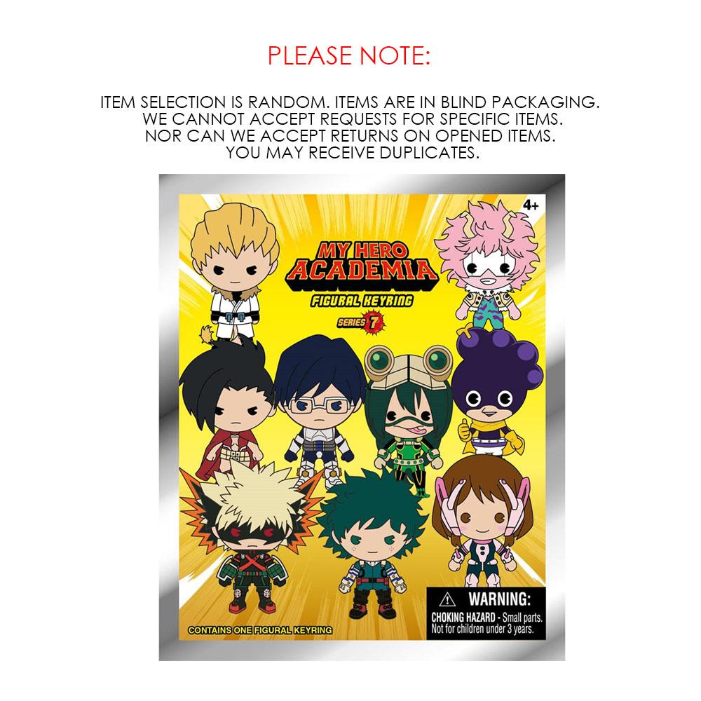 1PC MY HERO ACADEMIA Officially Licensed 3D Anime Character Series Mystery Bulk Bag Clip Keychain Keyring Random One Katsuki and Bakugo or Other Characters Anniversary Birthday Gifts